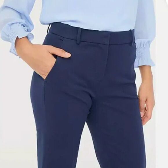 J. Crew Factory Kallie straight-leg pant Navy Blue size 2 NWOT - Picture 3 of 10